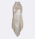 Stella McCartney Asymmetric open-back chainmail top