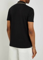 PS Paul Smith Striped-trim Stretch-cotton Polo Shirt Black