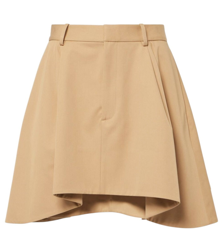 Photo: Loewe Asymmetric cotton and silk miniskirt