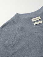 DE BONNE FACTURE - Mélange Loopback Cotton-Jersey Sweatshirt - Blue - L