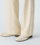 Wales Bonner Alto satin-trimmed flared pants