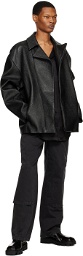 032c Black Diamond Leather Jacket