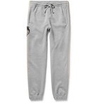 Gucci - Appliquéd Loopback Cotton-Jersey Sweatpants - Men - Gray