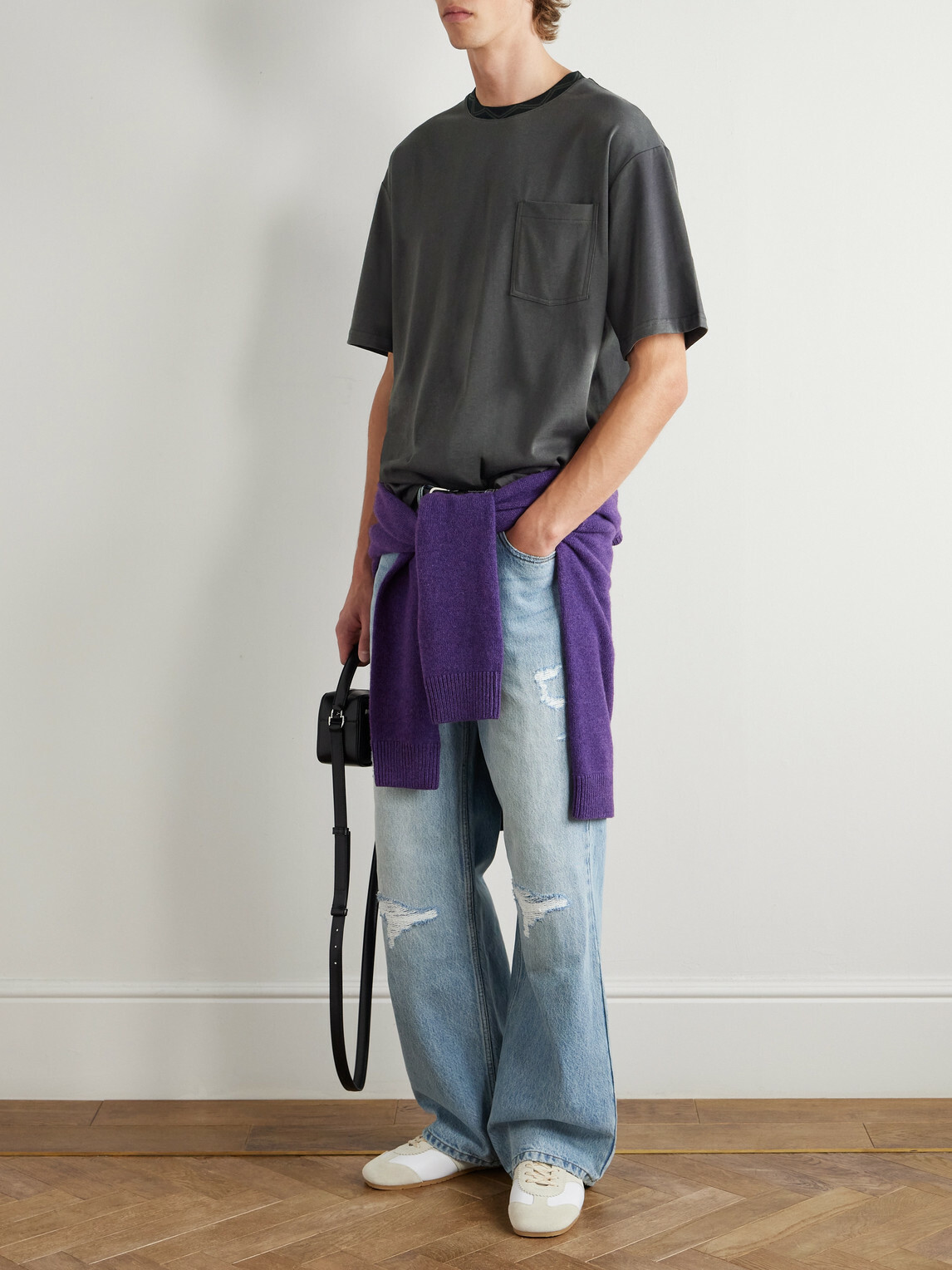 MANAAKI - Taniko Organic Cotton-Jersey T-Shirt - Gray