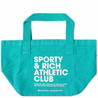 Sporty & Rich Men's Exercise Often Tote Bag in Turquoise/White
