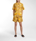 Lee Mathews Wren floral linen-blend shorts