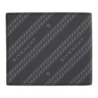 Givenchy Black and Grey Diagonal Logo Bifold Wallet