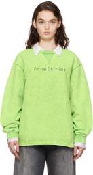 Acne Studios Green Logo Stud Sweatshirt