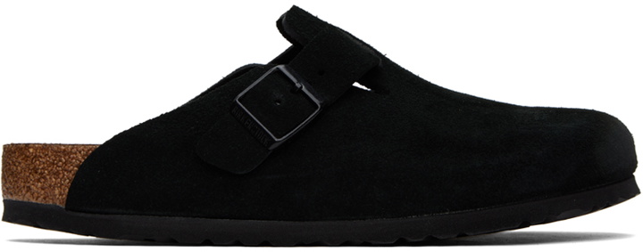 Photo: Birkenstock Black Regular Boston Soft Footbed Loafers