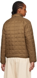 TAION Brown & Beige Quilted Reversible Down Jacket