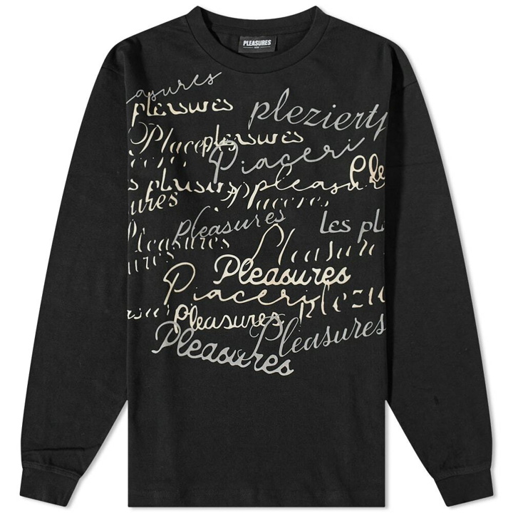 Photo: Pleasures Men's Long Sleeve Shatter T-Shirt in Black