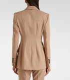 Sportmax Double-breasted virgin wool blazer