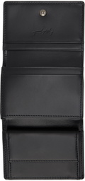 YOHJI YAMAMOTO Black discord Leather Wallet