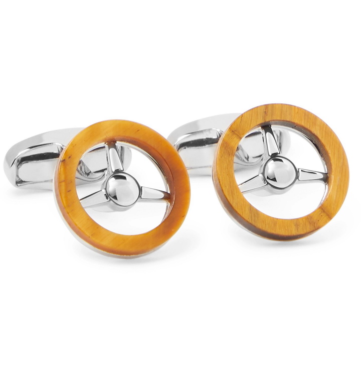 Photo: Paul Smith - Silver-Tone and Stone Cufflinks - Silver