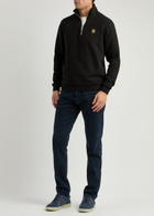 Belstaff Half-zip Logo Cotton Sweatshirt Black