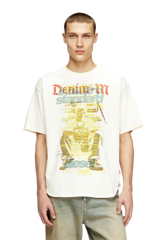 Photo: Diesel T-shirt with lyrics print - T-Shirts - Unisex - White