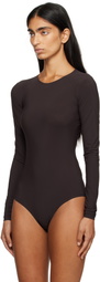 MM6 Maison Margiela Brown Jersey Bodysuit