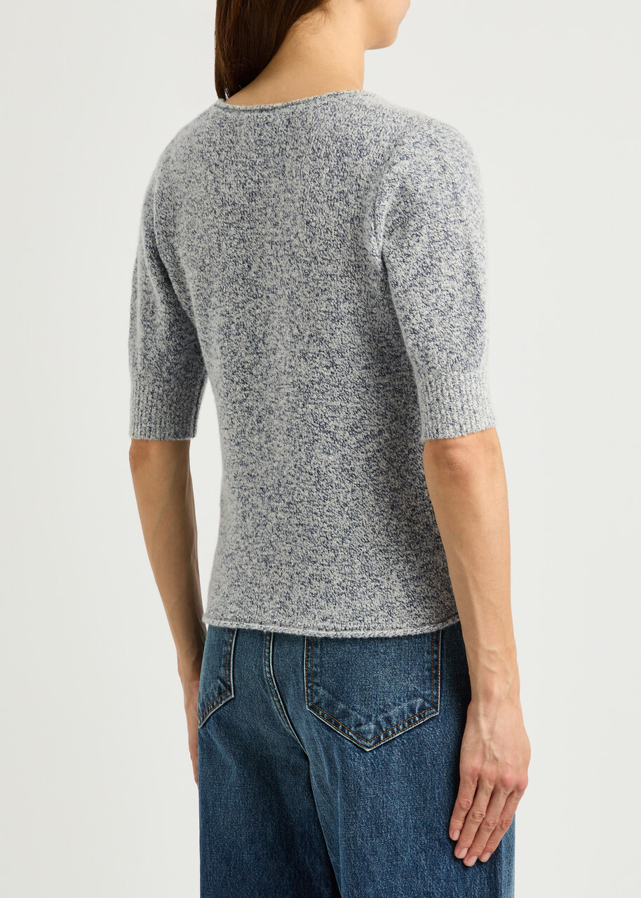 Dorothee Schumacher Luxury Delight Cashmere-blend top Blue