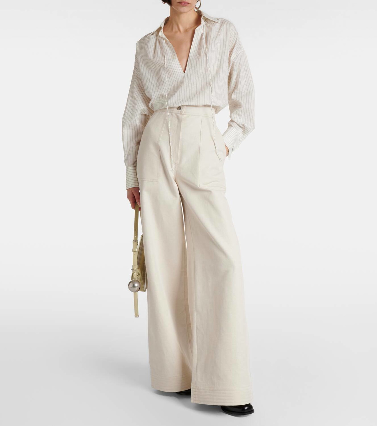 パンツ MAX MARA LINEN WIDE-LEG TROUSERS MAX MARA Linen wide-leg pants | NET-A-PORTER