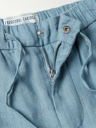 Frescobol Carioca - Felipe Straight-Leg Linen and Cotton-Blend Drawstring Shorts - Blue