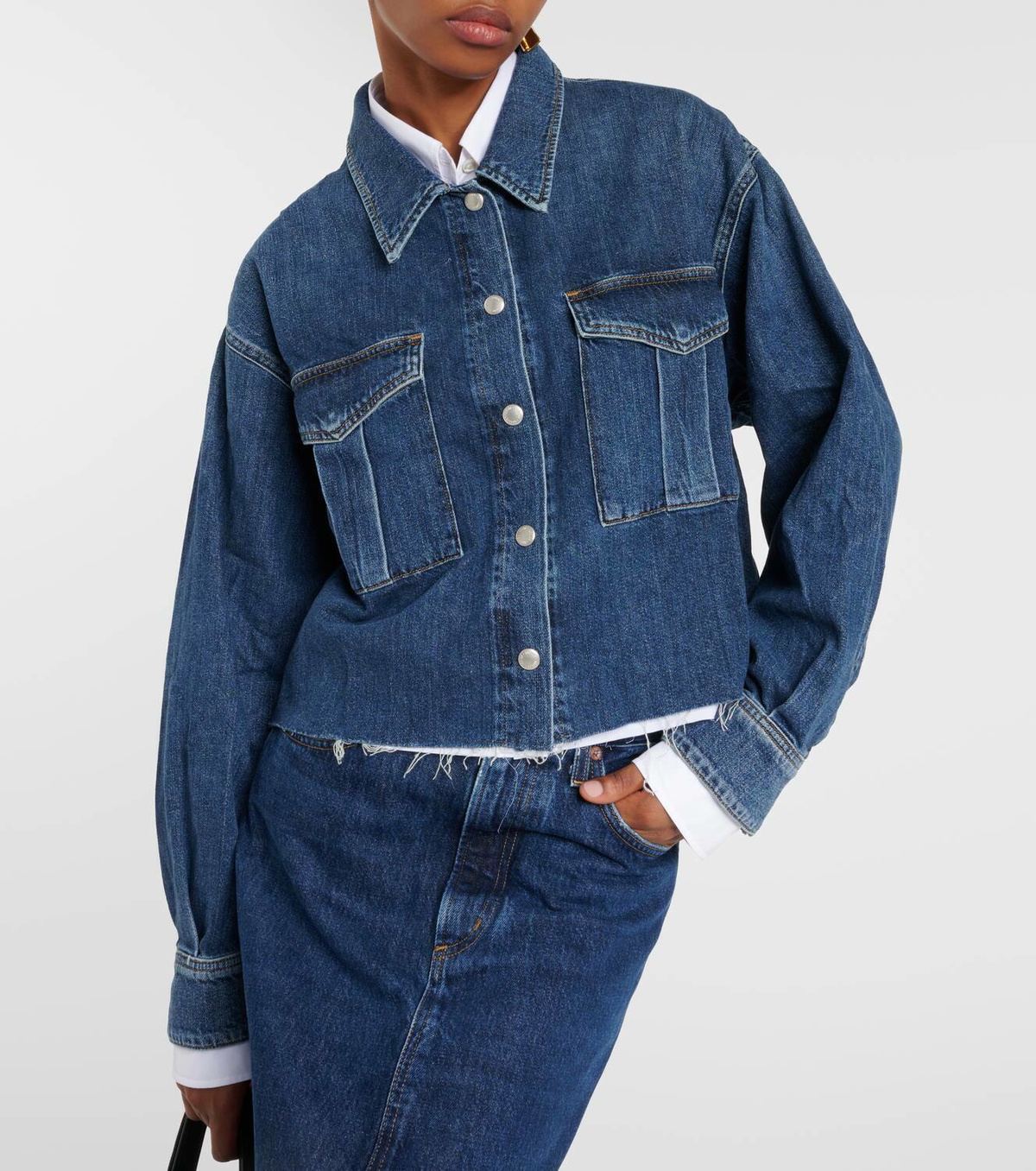 l'appartement ☆AGOLDE NYX DENIM Shirt Agolde Nyx cropped denim shirt AGOLDE