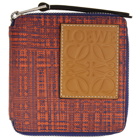Loewe Orange and Blue Square Zip Wallet