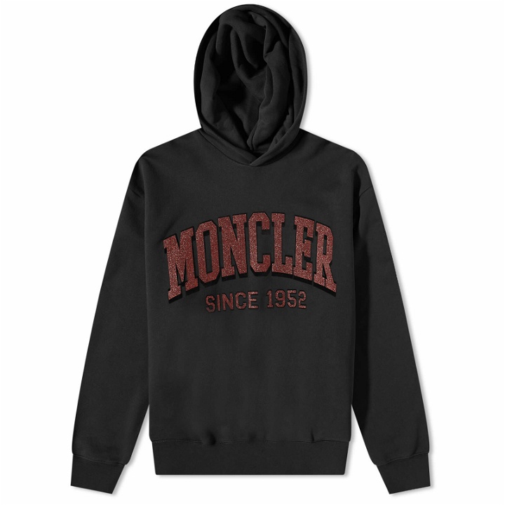 Photo: Moncler Men's Arch Logo Popover Hoody in Black