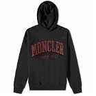 Moncler Men's Arch Logo Popover Hoody in Black