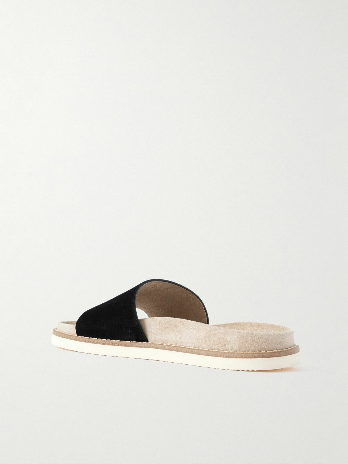 Brunello Cucinelli - Suede Slides - Black