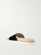 Brunello Cucinelli - Suede Slides - Black