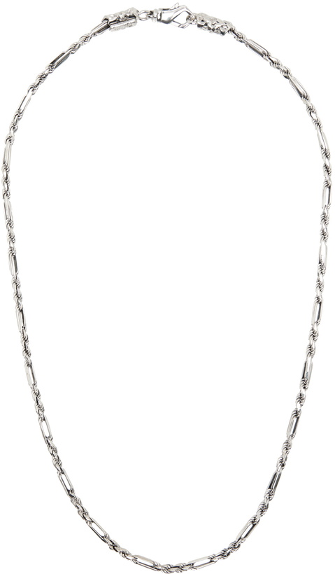 Photo: Emanuele Bicocchi Silver Figaro Rope Chain Necklace