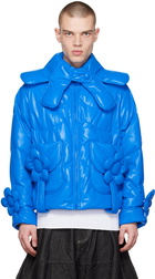 Chen Peng Blue Petal Down Jacket