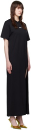 MSGM Black Oversized Maxi Dress