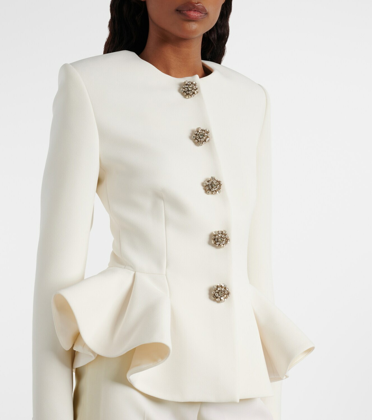 Safiyaa Tomomi embellished peplum jacket