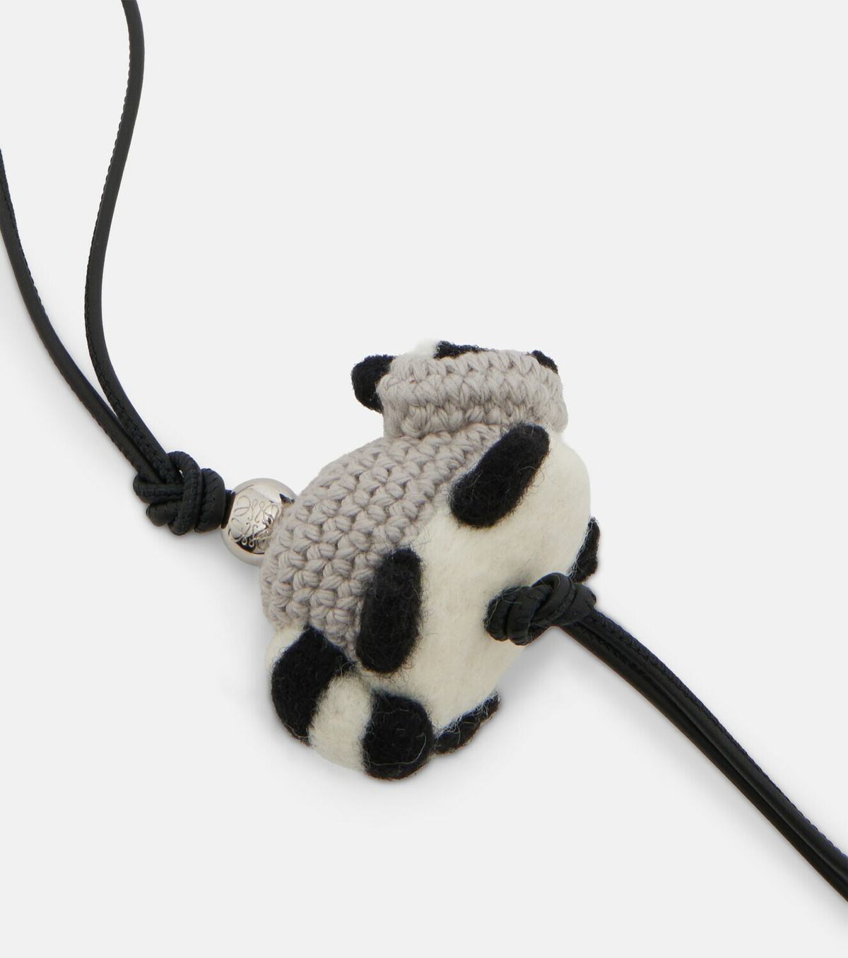 Loewe Racoon leather-trimmed bag charm