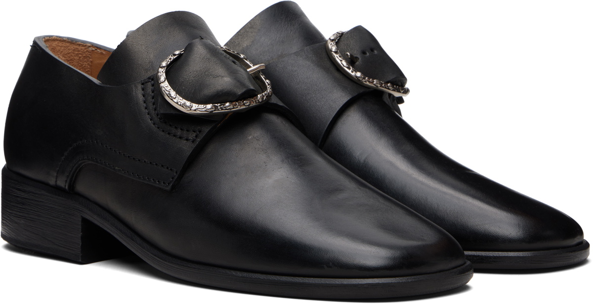 Enfants Riches Déprimés Black Leather Pope Loafers