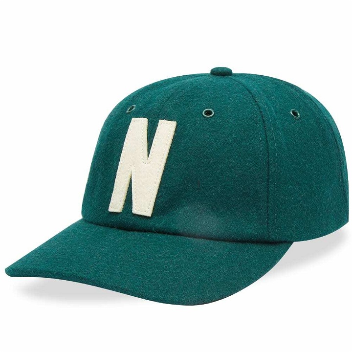 Photo: Norse Projects Men's Wool Sports Cap in Varsity Green
