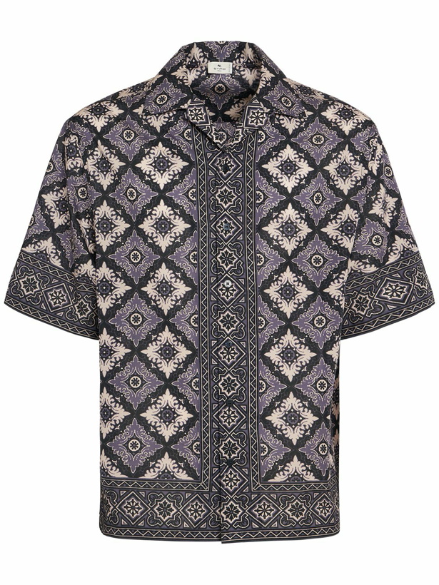 Photo: ETRO - Printed Cotton Short Sleeve Shirt