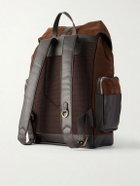 Canali - Leather-Trimmed Suede Backpack