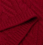 Loro Piana - Baby Cashmere Cable-Knit Scarf - Red