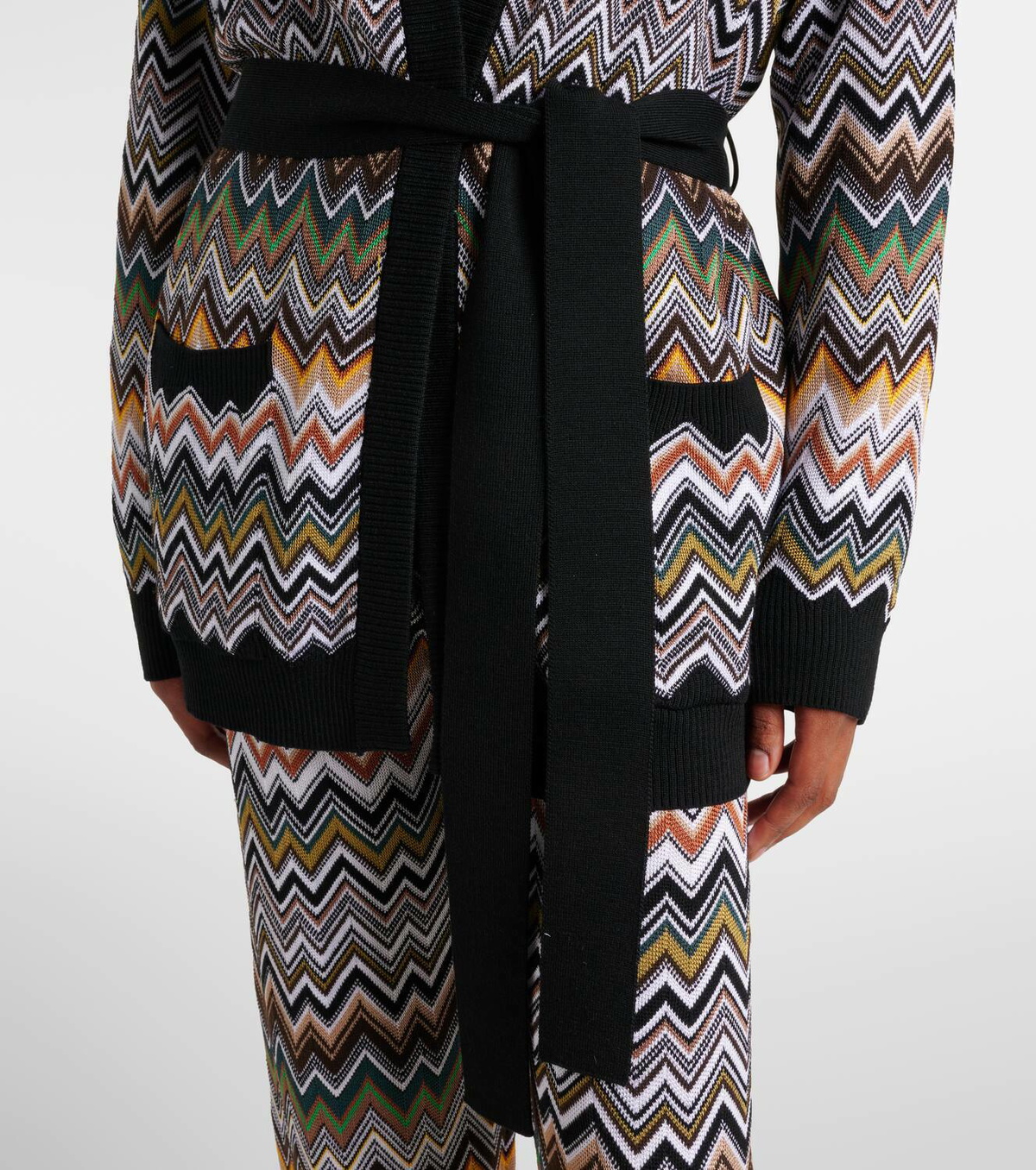 Missoni Zigzag belted cardigan