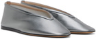 Le Monde Beryl Silver Luna Ballerina Flats