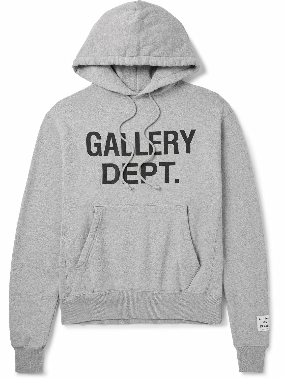 Gallery Dept. - Logo-Print Appliquéd Cotton-Jersey Hoodie - Gray ...