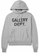 Gallery Dept. - Logo-Print Appliquéd Cotton-Jersey Hoodie - Gray
