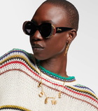 Loewe Paula's Ibiza embellished round sunglasses