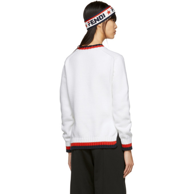 White 2024 fendi sweater