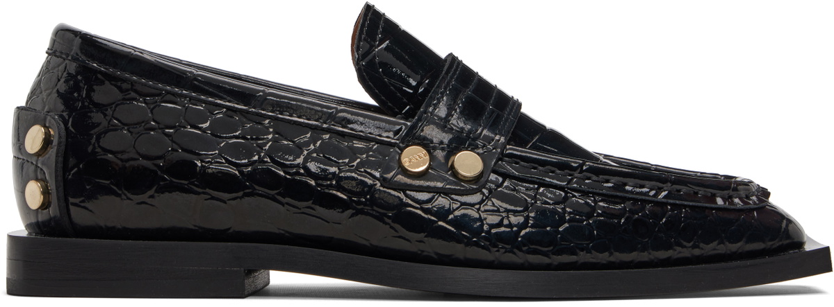 GANNI Black Studded Loafers