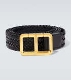 Tom Ford - T woven leather belt