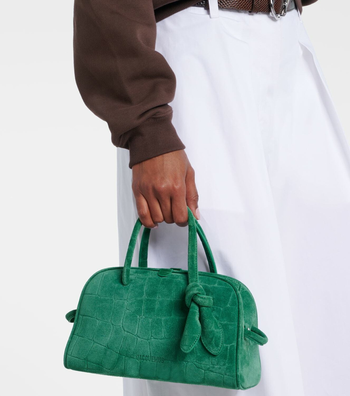 Jacquemus Turismo Small suede duffel bag
