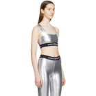 Paco Rabanne Silver Elasticized Sports Bra